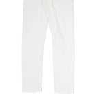 NXS Womens Slim White Denim Jeans W30 L28 Distressed Cotton Blend Zip