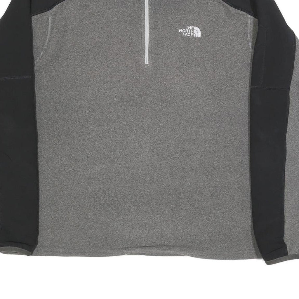 THE NORTH FACE Mens Grey & Black Outdoor Pullover Plain Crew Neck Basic Knit L