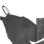 CARHARTT Mens Black Cotton Blend Relaxed Dungarees L W44 L28 Workwear Utility