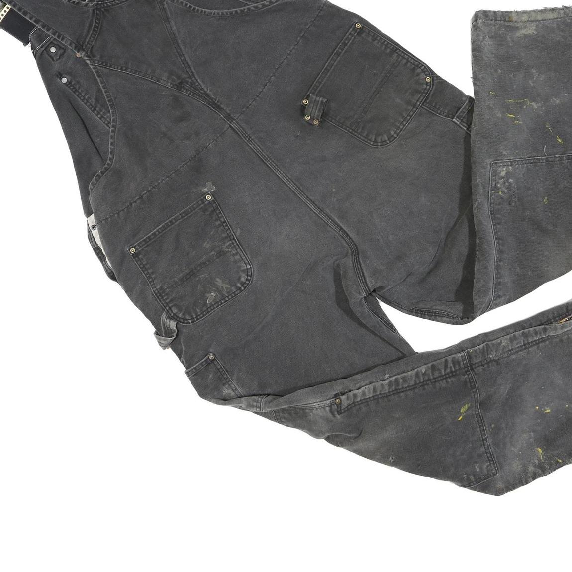 CARHARTT Mens Black Cotton Blend Relaxed Dungarees L W44 L28 Workwear Utility