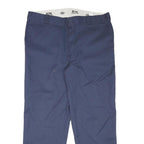 DICKIES Mens Regular Fit Blue Cotton Blend Trousers W39 L30 Workwear Zip