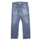 LEVI'S 501 Mens Jeans Blue Regular Straight Denim Medium W34 L30 Classic Button