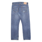 LEVI'S 501 Mens Jeans Blue Regular Straight Denim Medium W34 L30 Classic Button