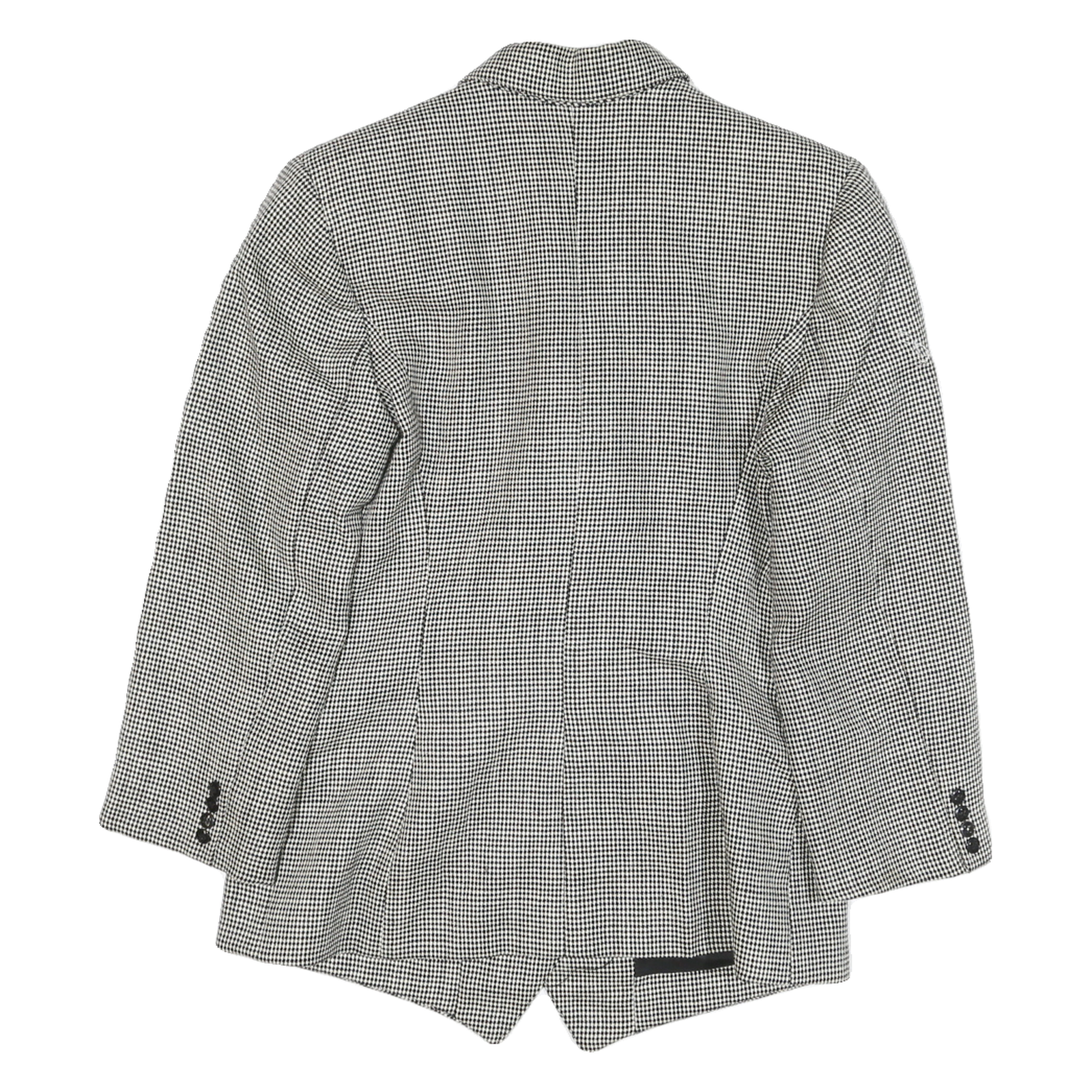 LOBEN Mens Black & White Checked Tailored Jacket M Polyester Blend Double