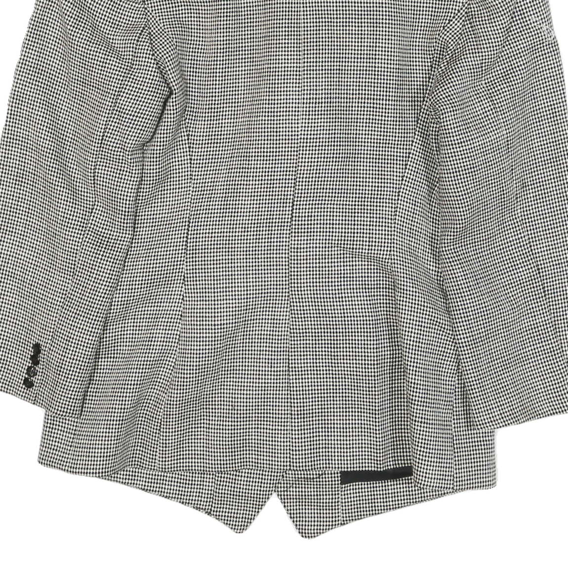 LOBEN Mens Black & White Checked Tailored Jacket M Polyester Blend Double