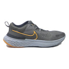 NIKE React Infinity Run Mens Trainers Sneaker Grey & Orange Synthetic UK 8