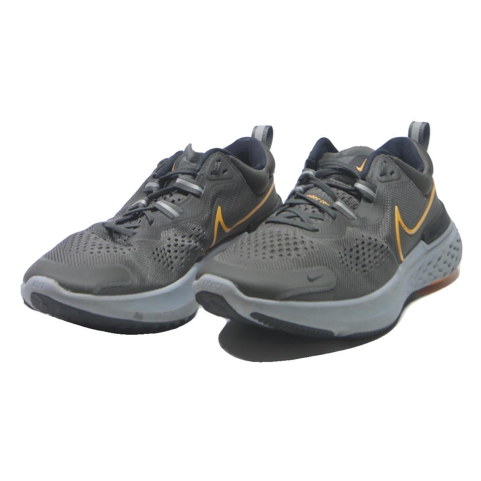NIKE React Infinity Run Mens Trainers Sneaker Grey & Orange Synthetic UK 8