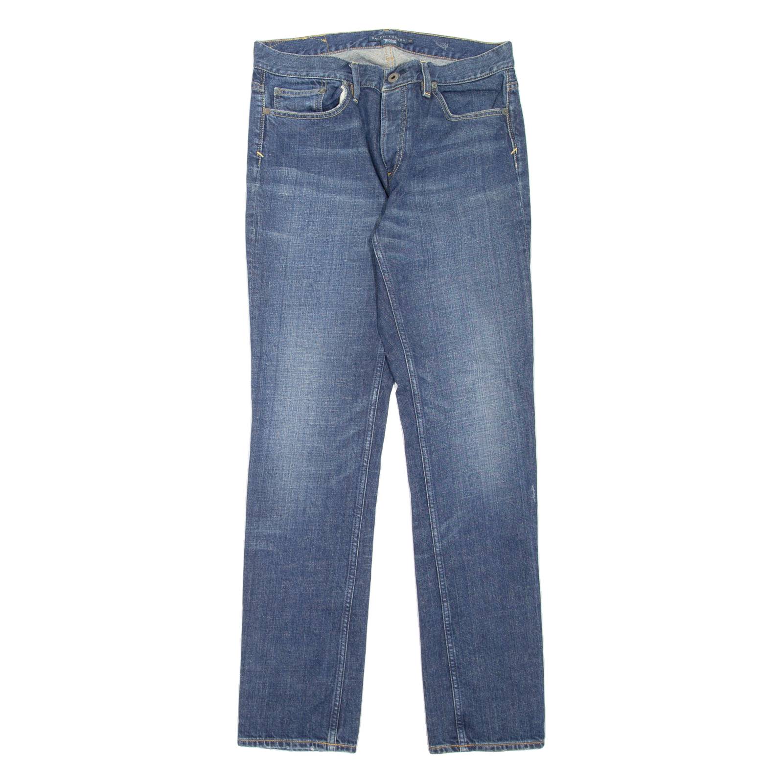 RALPH LAUREN Thompson Womens Jeans Blue Slim Straight Stone Wash W30 L32