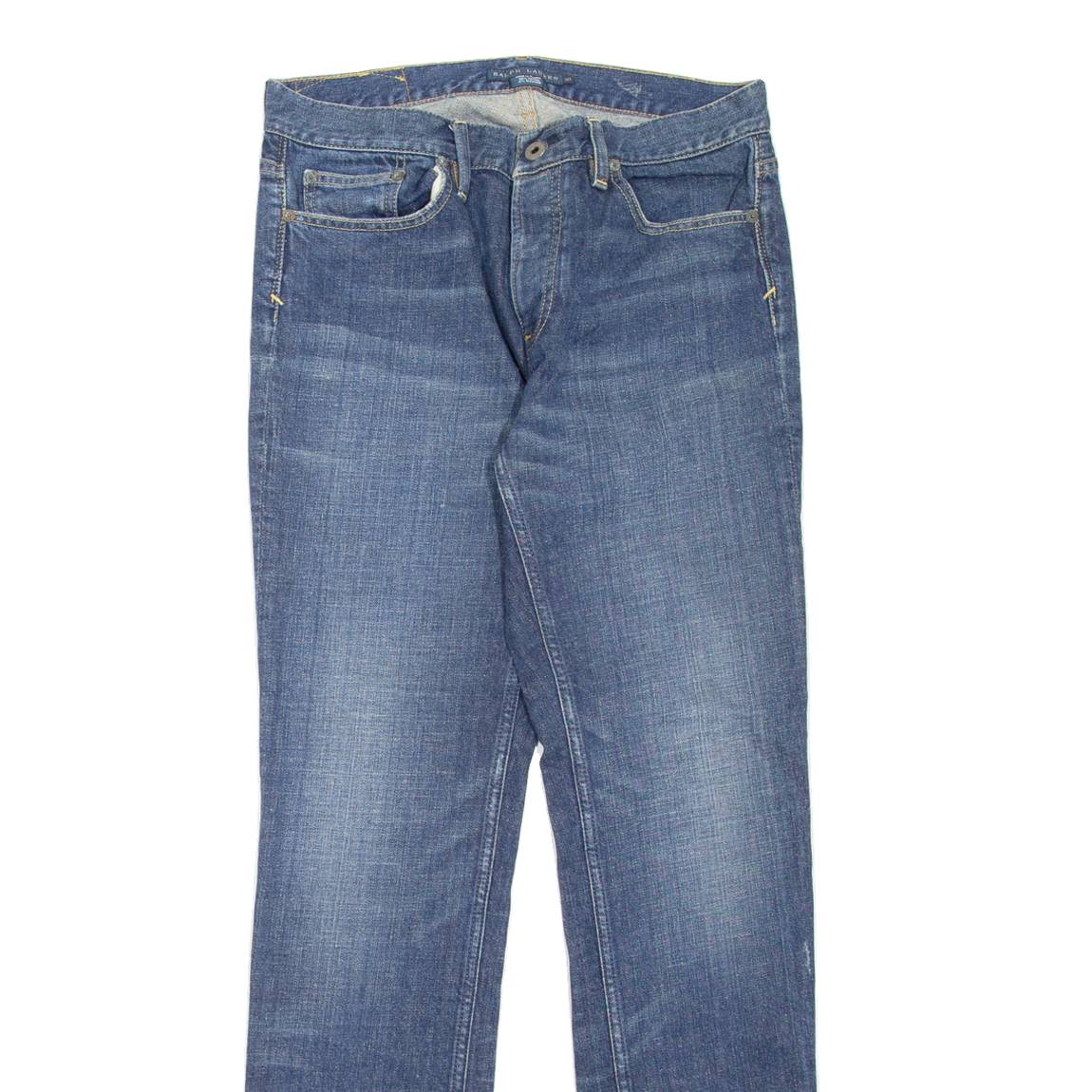 RALPH LAUREN Thompson Womens Jeans Blue Slim Straight Stone Wash W30 L32