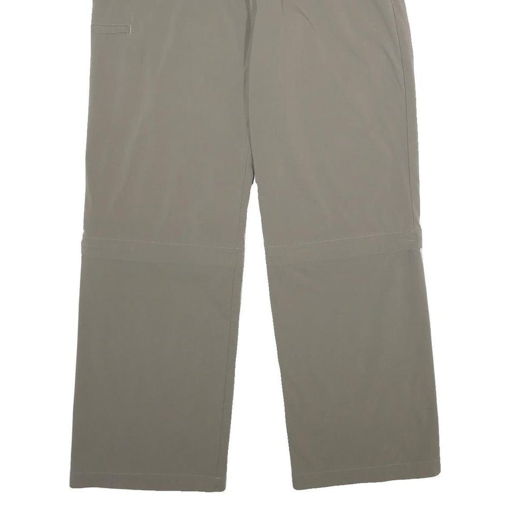 EARTH SEA SKY Womens Polyamide Blend Beige Regular Zip Trousers W36 L34 Outdoor