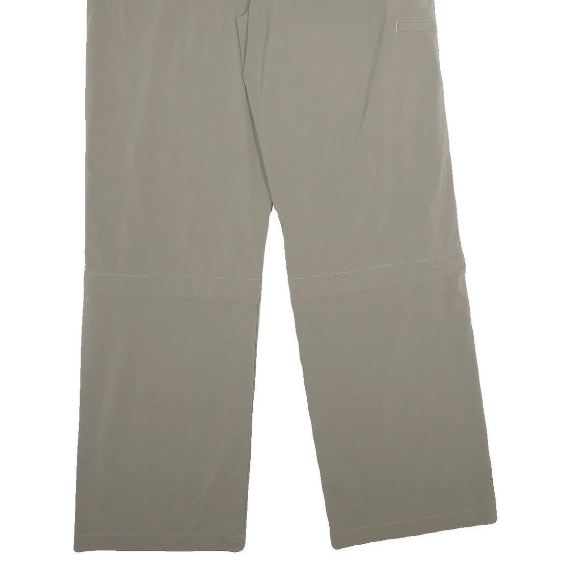 EARTH SEA SKY Womens Polyamide Blend Beige Regular Zip Trousers W36 L34 Outdoor