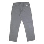 DICKIES Mens Grey Regular Fit Straight Denim Jeans W38 L33 Workwear Zip Closure