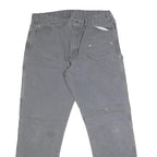 DICKIES Mens Grey Regular Fit Straight Denim Jeans W38 L33 Workwear Zip Closure