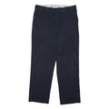 DICKIES Mens Navy Classic Straight Trousers W38 L33 Workwear Polyester Button