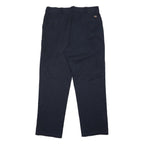 DICKIES Mens Navy Classic Straight Trousers W38 L33 Workwear Polyester Button