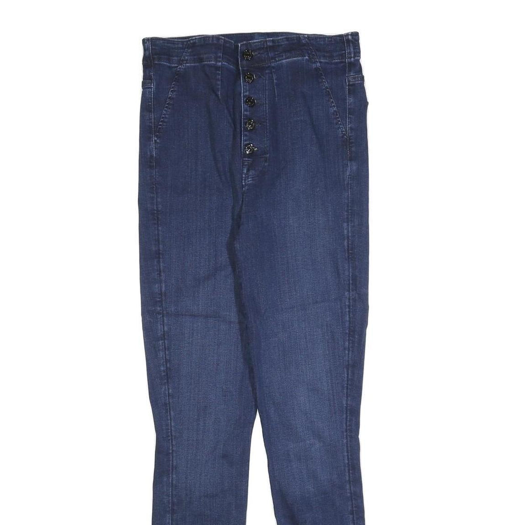 7 FOR ALL MANKIND Womens Jeans Blue Slim Skinny Denim Medium W32 L32 Button