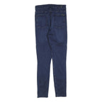 7 FOR ALL MANKIND Womens Jeans Blue Slim Skinny Denim Medium W32 L32 Button