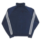 ADIDAS Mens Navy Blue Track Jacket S Polyester Blend Zip Athletic Casual