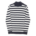 LEVI'S Womens Navy & White Striped Patterned Roll Neck Basic Knit Jumper M