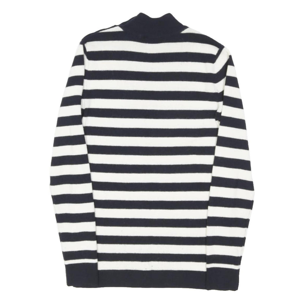 LEVI'S Womens Navy & White Striped Patterned Roll Neck Basic Knit Jumper M
