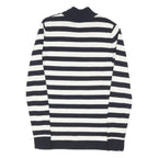 LEVI'S Womens Navy & White Striped Patterned Roll Neck Basic Knit Jumper M