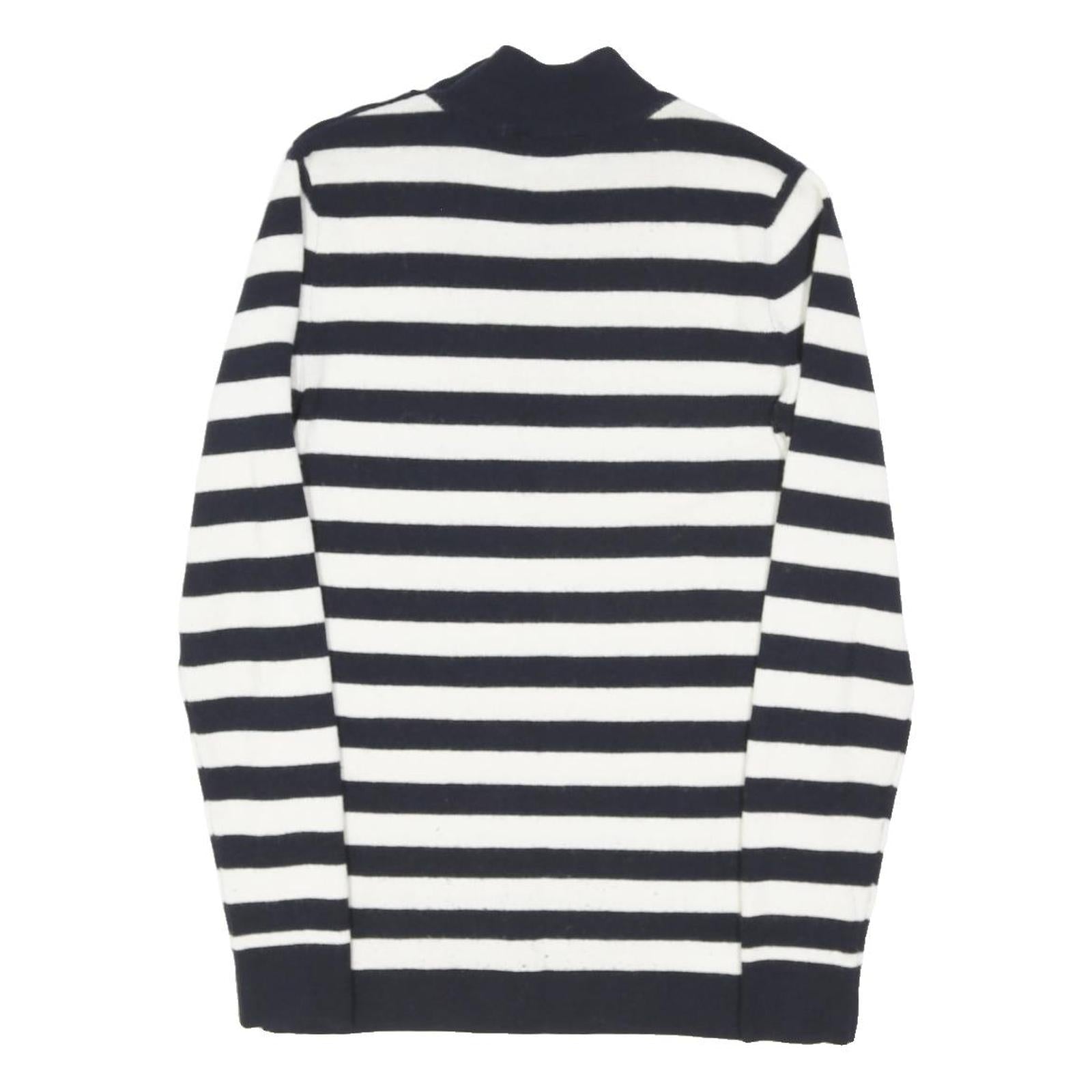 LEVI'S Womens Navy & White Striped Patterned Roll Neck Basic Knit Jumper M