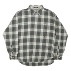 TOMMY HILFIGER Mens Green & White Check Shirt XL Classic Cotton Blend