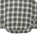 TOMMY HILFIGER Mens Green & White Check Shirt XL Classic Cotton Blend