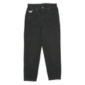 HIS Womens Classic Black Skinny Denim Raw Cotton W30 L30 Zip Closure Jeans