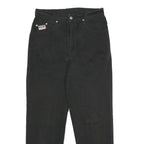 HIS Womens Classic Black Skinny Denim Raw Cotton W30 L30 Zip Closure Jeans