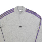 ADIDAS Womens Sweatshirt Green 1/4 Zip M