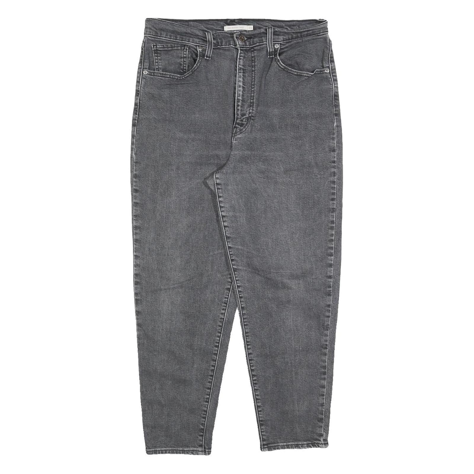 LEVI'S Womens Regular Fit Grey Jeans Denim W31 L27 Classic Cotton Blend Zip