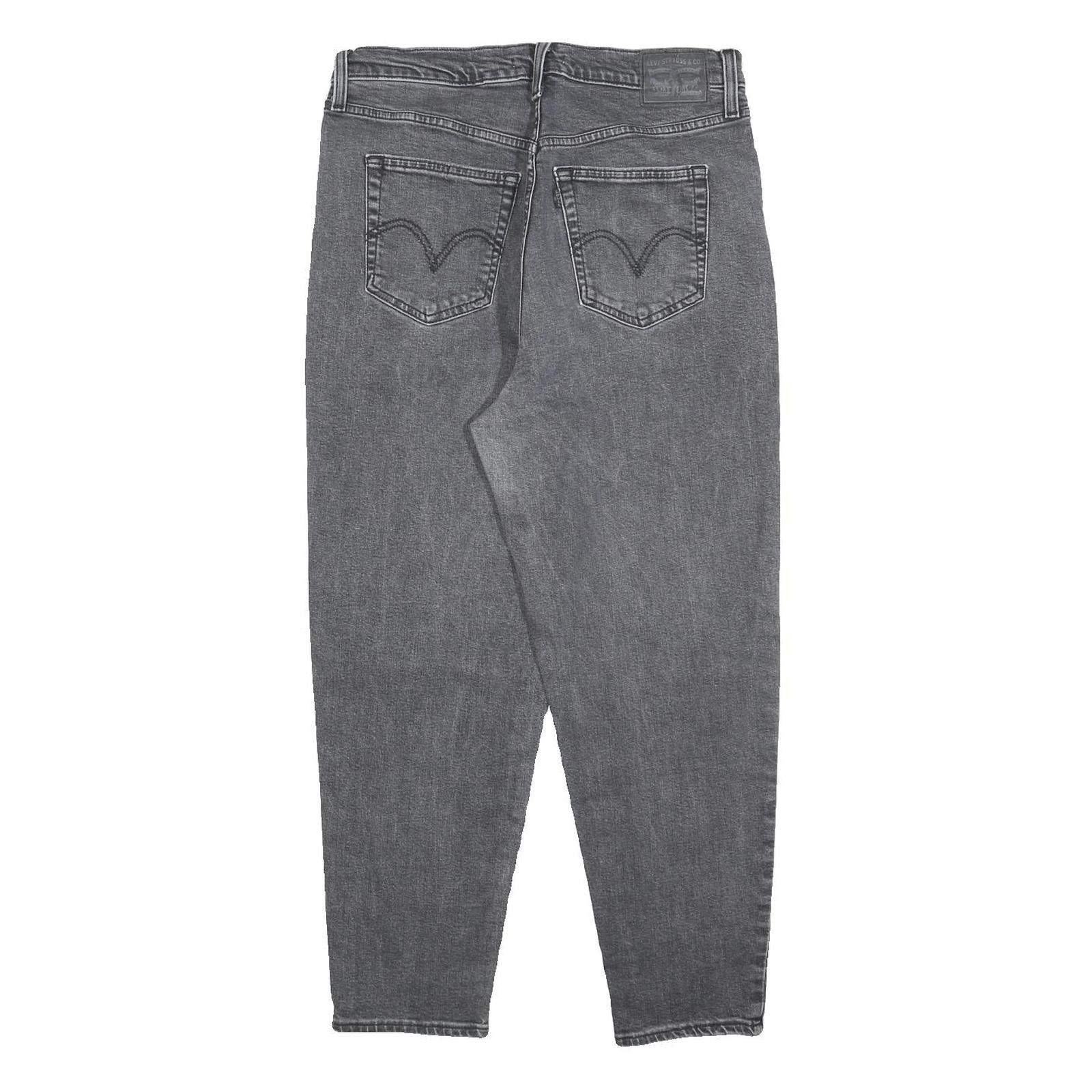 LEVI'S Womens Regular Fit Grey Jeans Denim W31 L27 Classic Cotton Blend Zip