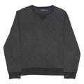 POLO RALPH LAUREN Mens Black Patterned Classic Jumper Crew Neck Basic Knit L