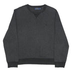 POLO RALPH LAUREN Mens Black Patterned Classic Jumper Crew Neck Basic Knit L