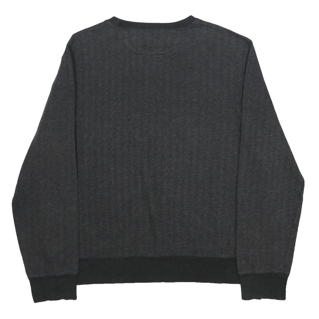 POLO RALPH LAUREN Mens Black Patterned Classic Jumper Crew Neck Basic Knit L