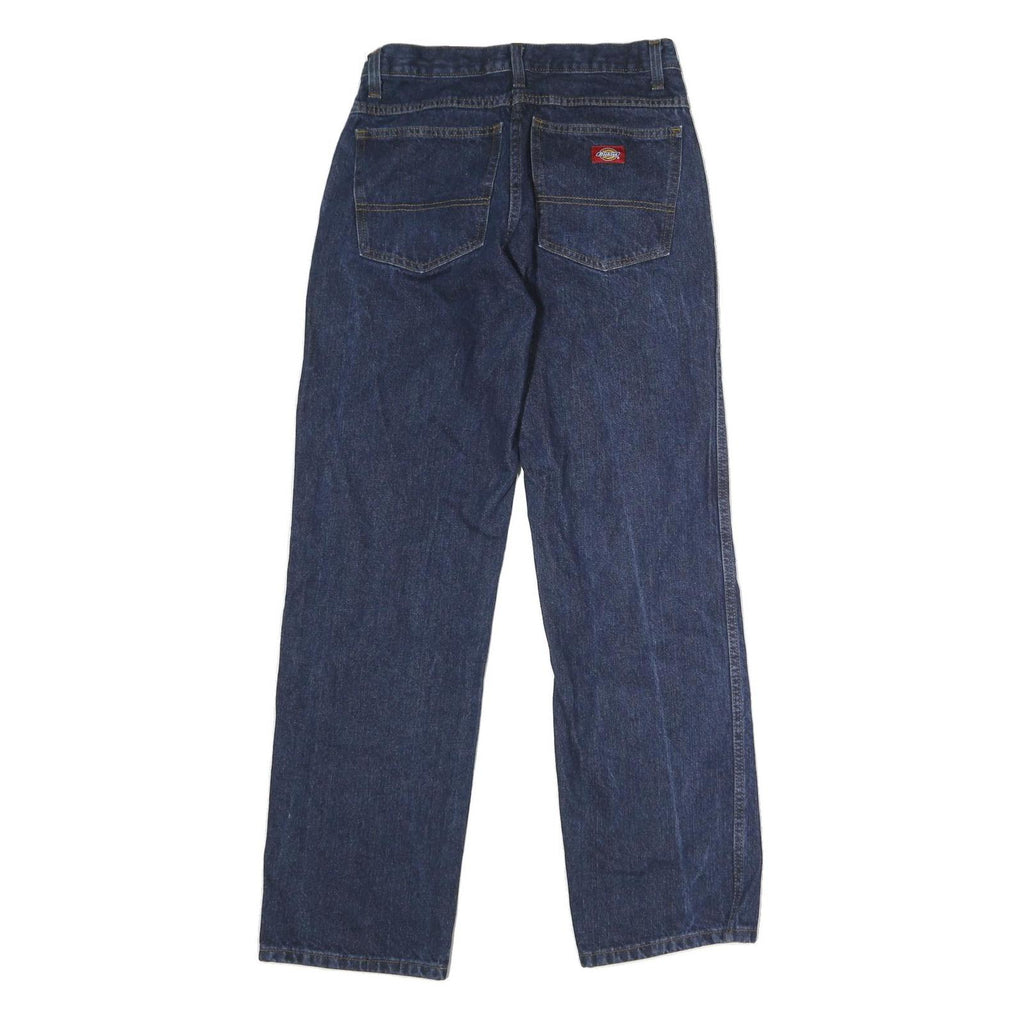 DICKIES Mens Regular Fit Straight Leg Denim Blue Cotton Jeans W28 L31 Workwear