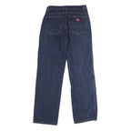 DICKIES Mens Regular Fit Straight Leg Denim Blue Cotton Jeans W28 L31 Workwear