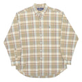 RALPH LAUREN Mens Beige Checked Shirt L Cotton Long Sleeve Button Down