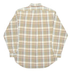 RALPH LAUREN Mens Beige Checked Shirt L Cotton Long Sleeve Button Down