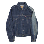 WRANGLER Mens Blue Denim Button Jacket XL Cotton Blend Classic Western Style