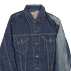 WRANGLER Mens Blue Denim Button Jacket XL Cotton Blend Classic Western Style