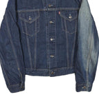 WRANGLER Mens Blue Denim Button Jacket XL Cotton Blend Classic Western Style