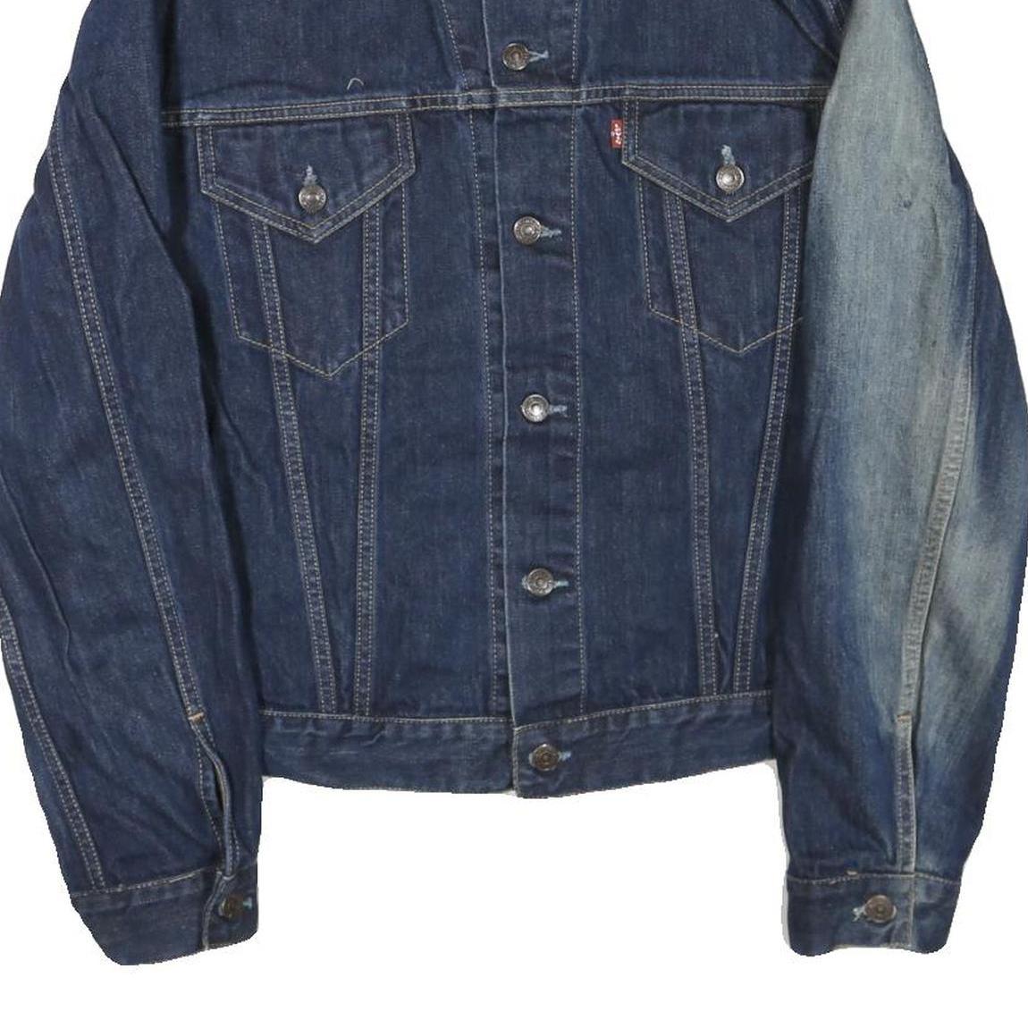 WRANGLER Mens Blue Denim Button Jacket XL Cotton Blend Classic Western Style