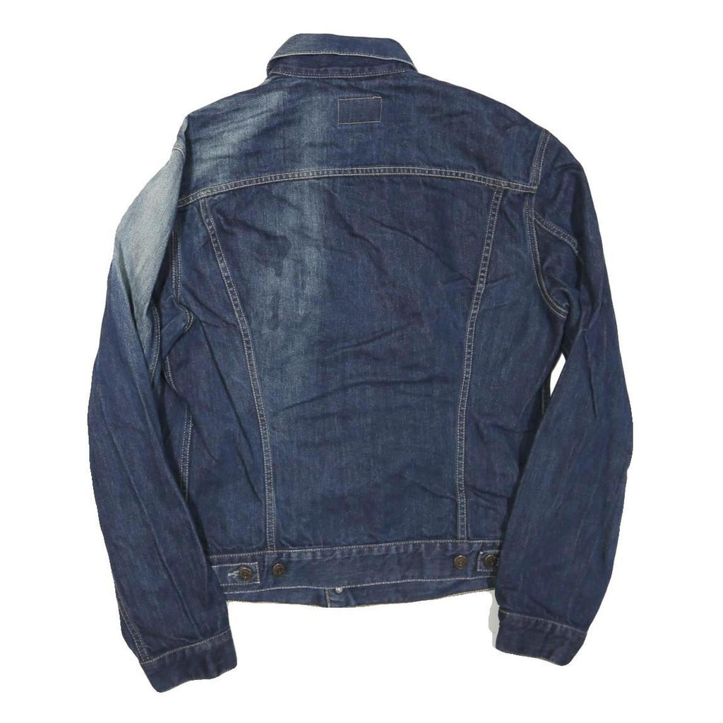 WRANGLER Mens Blue Denim Button Jacket XL Cotton Blend Classic Western Style