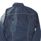 WRANGLER Mens Blue Denim Button Jacket XL Cotton Blend Classic Western Style