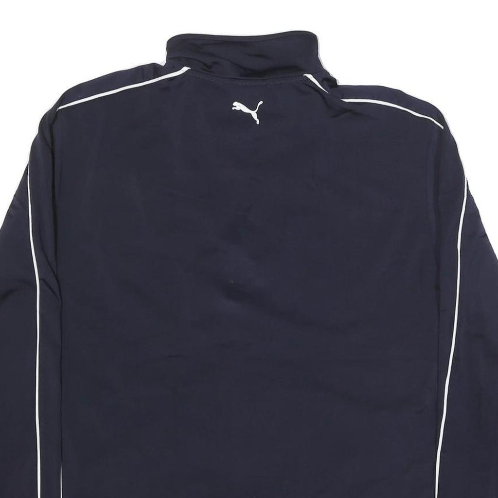 PUMA Mens Navy Blue Zip Jacket XL Polyester Blend Plain Sports Logo Zip Up