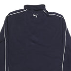 PUMA Mens Navy Blue Zip Jacket XL Polyester Blend Plain Sports Logo Zip Up