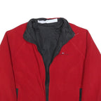 TOMMY HILFIGER Mens Red Zip Jacket M Polyester Plain Casual Outerwear