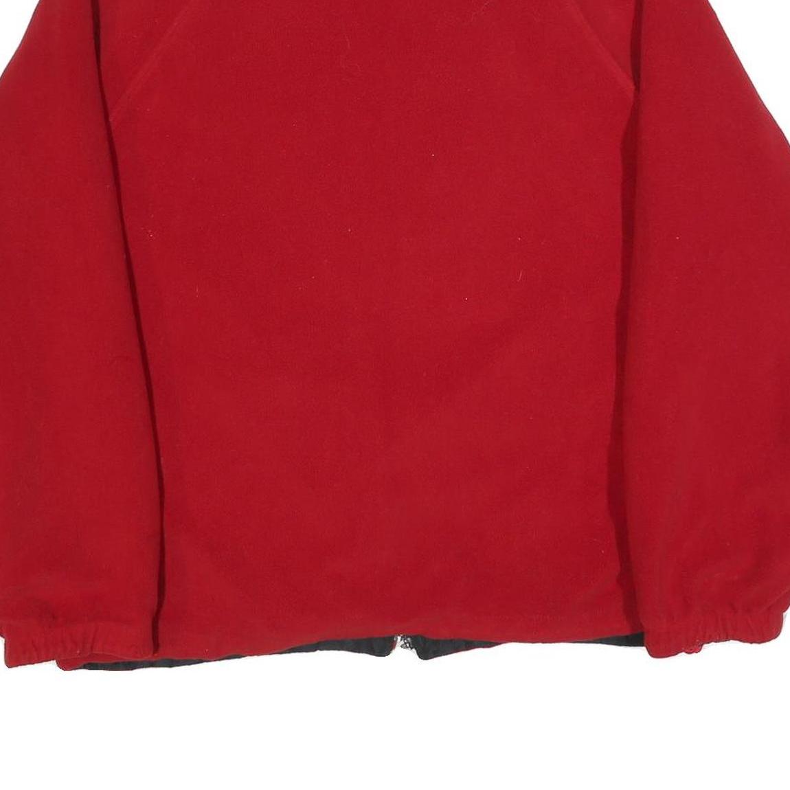 TOMMY HILFIGER Mens Red Zip Jacket M Polyester Plain Casual Outerwear